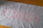 Preview: Namenskissen Rosalie Minipunkte grau 40x80